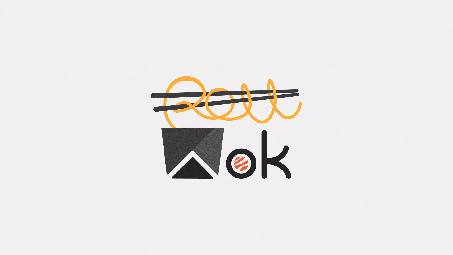 Разработка логотипа суши-бара «Roll Wok Club» в Скопине